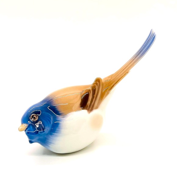 Vintage B&G Bing & Grondahl Copenhagen Porcelain Titmouse Bird Figurine Denmark - Picture 1 of 12